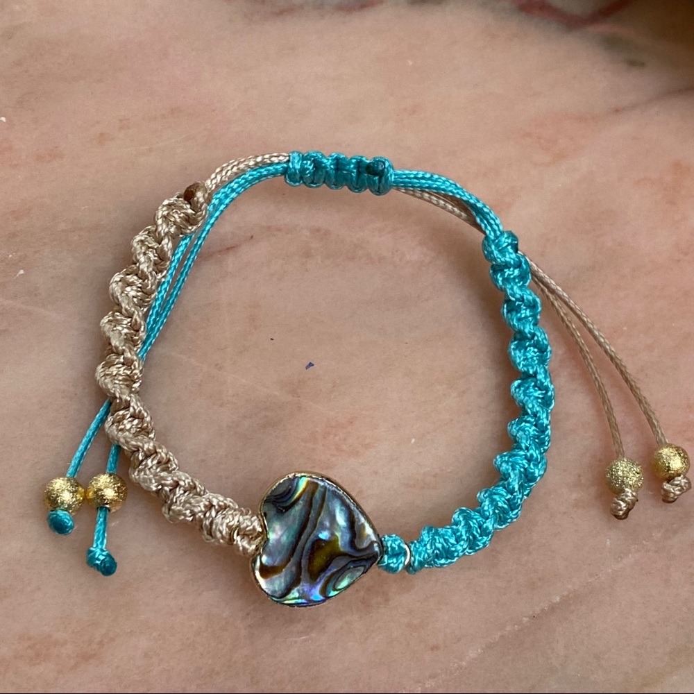 Abalone Heart Adjustable Bracelets